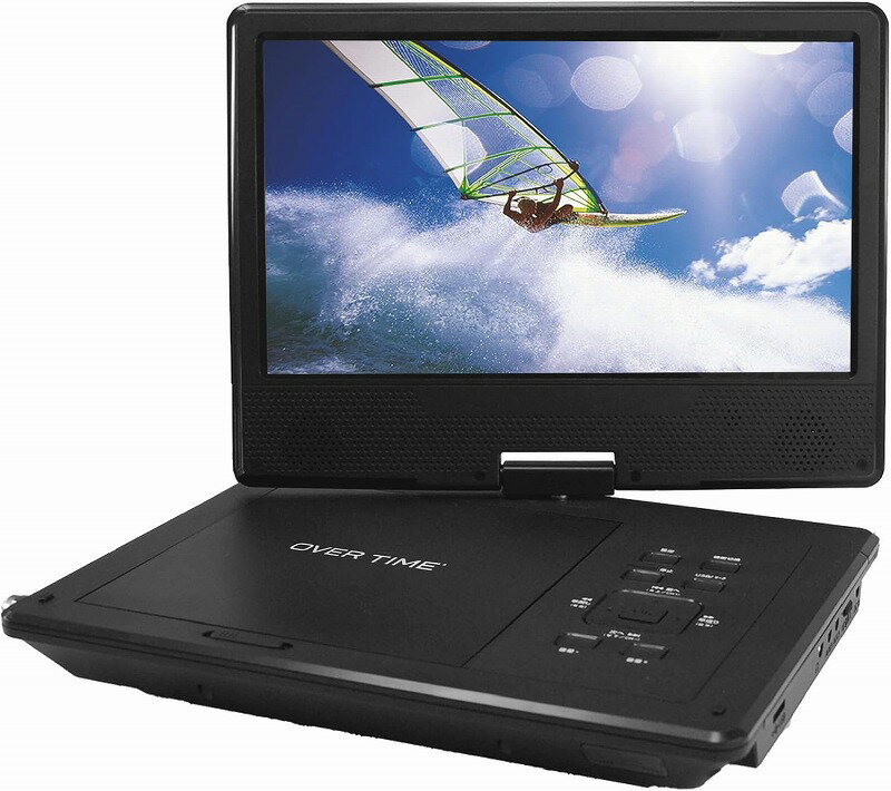 ポータブルDVDプレイヤー ポータブルテレビ 10.1インチ バッテリー内蔵 フルセグDVDプレイヤー 軽量 多機能 ワンセグ フルセグ OT-TVD10G OVER TIME