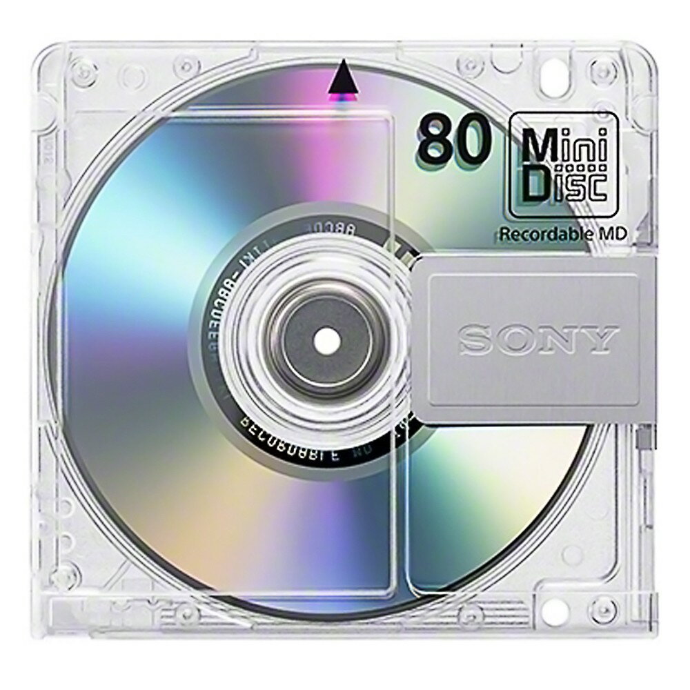 MD ミニディスク MDディスク 録音用 80分 SONY ソニー 音楽 音声 吹き込み 繰り返し録音 シンプル 透明シェル採用 MiniDisc エムディー 日本製 1枚入 MDW80T ◆メ