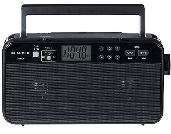 TOSHIBA　ラジオ　AUREX AX-SHR70-K[ブラック]