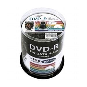 HIDISC データ用DVD-R［16倍速対応 /4.7GB /インクジェット対応 /プリンタブル（ワイド/ホワイト） /100枚］ ハイディスク HDDR47JNP100