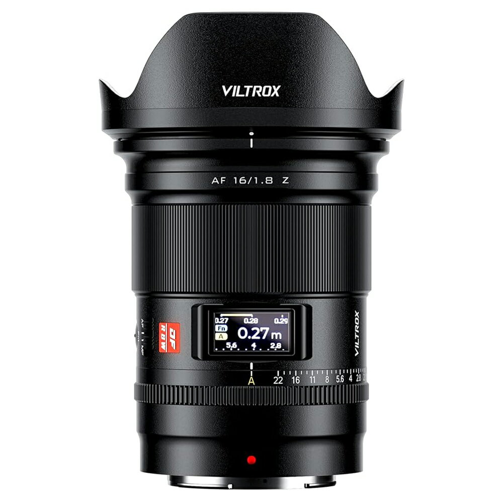 【VILTROX正規代理】 VILTROX AF 16mm F1.8 Z 広角レンズ フルサイズ 大口径 オートフォーカス レンズ情報表示スクリーン カスタムボタン AF/MFスイッチ Nikon Zマウント対応 風景、建築、星空、vlog撮影に最適