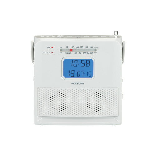 コイズミ SAD-4709/H CDラジオ 液晶表示 ワイドFM対応 グレー