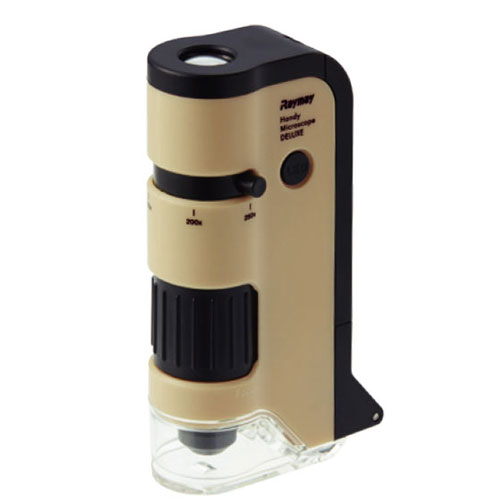 レイメイ藤井 ハンディ顕微鏡DX 100倍〜250倍 携帯型顕微鏡 自由研究 課題 理化 子供 学生 コンパクト(ベージュ)