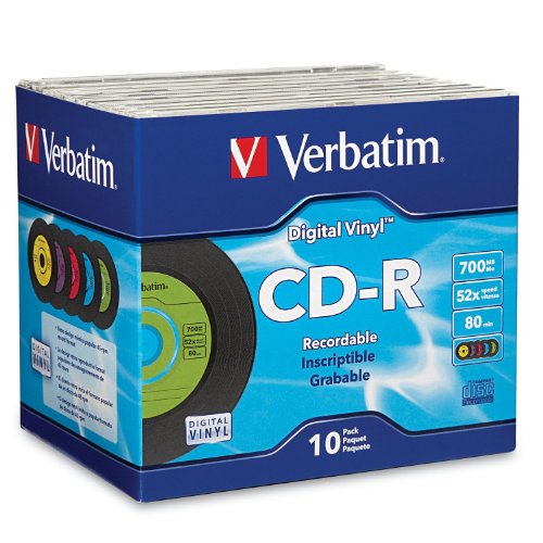 【中古】【未使用・未開封品】Verbatim Digital Vinyl - 10 x CD-R - 700 MB ( 80min ) - jewel case