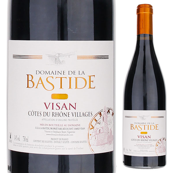 【6本〜送料無料】コート デュ ローヌ ヴィラージュ ヴィザン 2023 ドメーヌ ド ラ バスティード 赤ワイン フランス 750ml グルナッシュ 母の日