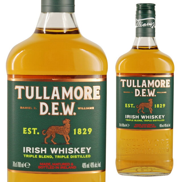 タラモアデュー 40度 700ml 箱なし アイリッシュ 【 ウイスキー ウィスキー お酒 女性 アイリッシュウイスキー 洋酒 誕生日 記念日 蒸留酒 家飲み 酒 ご自宅用 さけ 祝い クリスマス 家庭用 宅飲み 家呑み お正月 年末 新年会 】【ワインならリカオー】