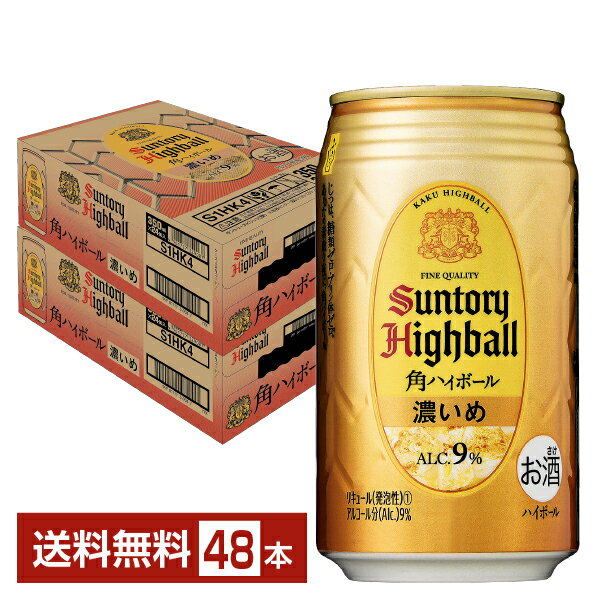 サントリー 角ハイボール 濃いめ 350ml 缶 24本×2ケース(48本)【送料無料(一部地域除く)】 サントリービール 角瓶