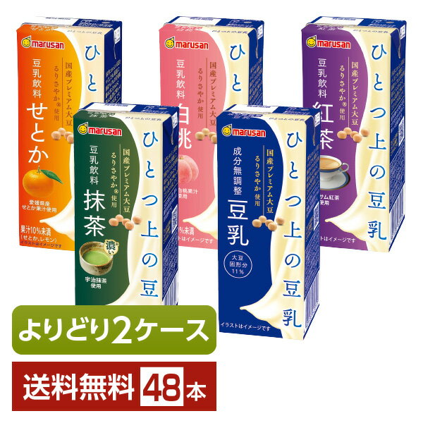 選べる マルサン ひとつ上の豆乳 よりどりMIX 豆乳 豆乳飲料 200ml 紙パック 48本 （24本×2箱）【よりどり2ケース】【送料無料（一部地域除く）】 マルサンアイ