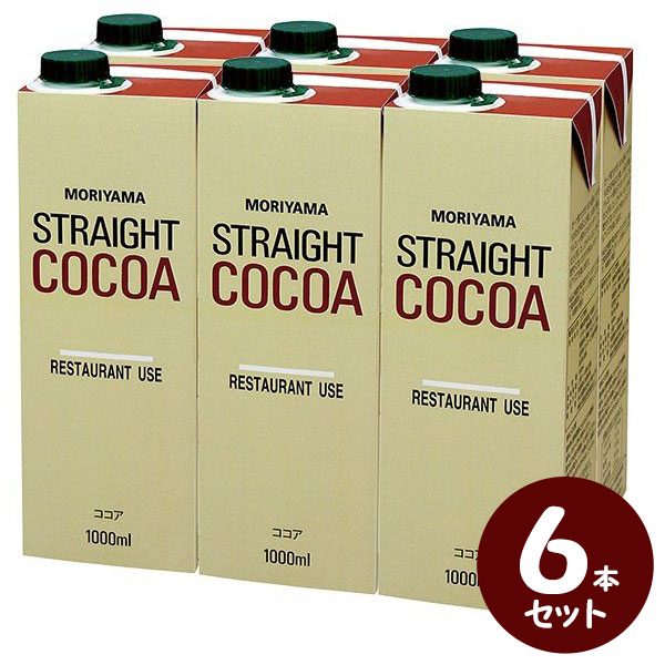 守山乳業 ストレートココア 1000g×6本セット 送料無料