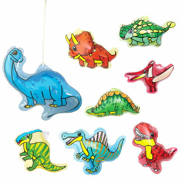 【24個セット】【ビニール玩具 ヨーヨーつり】恐竜ビニールパンチヨーヨー 景品玩具 エアー玩具 ビニール玩具 空気ビニール 空ビ パーティー 幼稚園 イベント バザー ビンゴ 子ども会 プレゼント ノベルティ 誕生日 景品 販促 雑貨