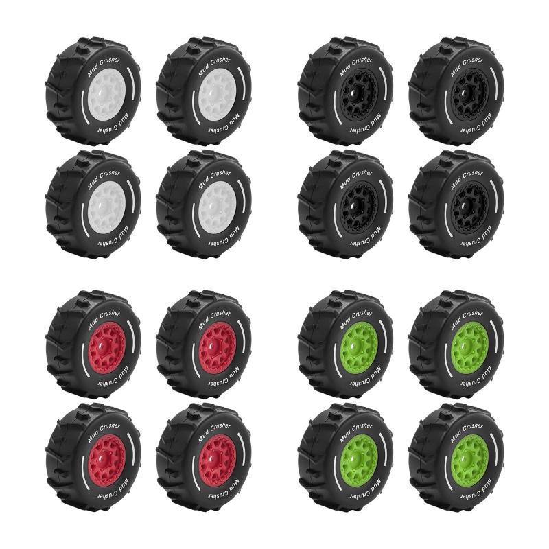 4 個セット 1/16 RCカータイヤ交換修理パーツ頑丈スタイリッシュウォータードリフトRCタイヤセットフローティングホイール