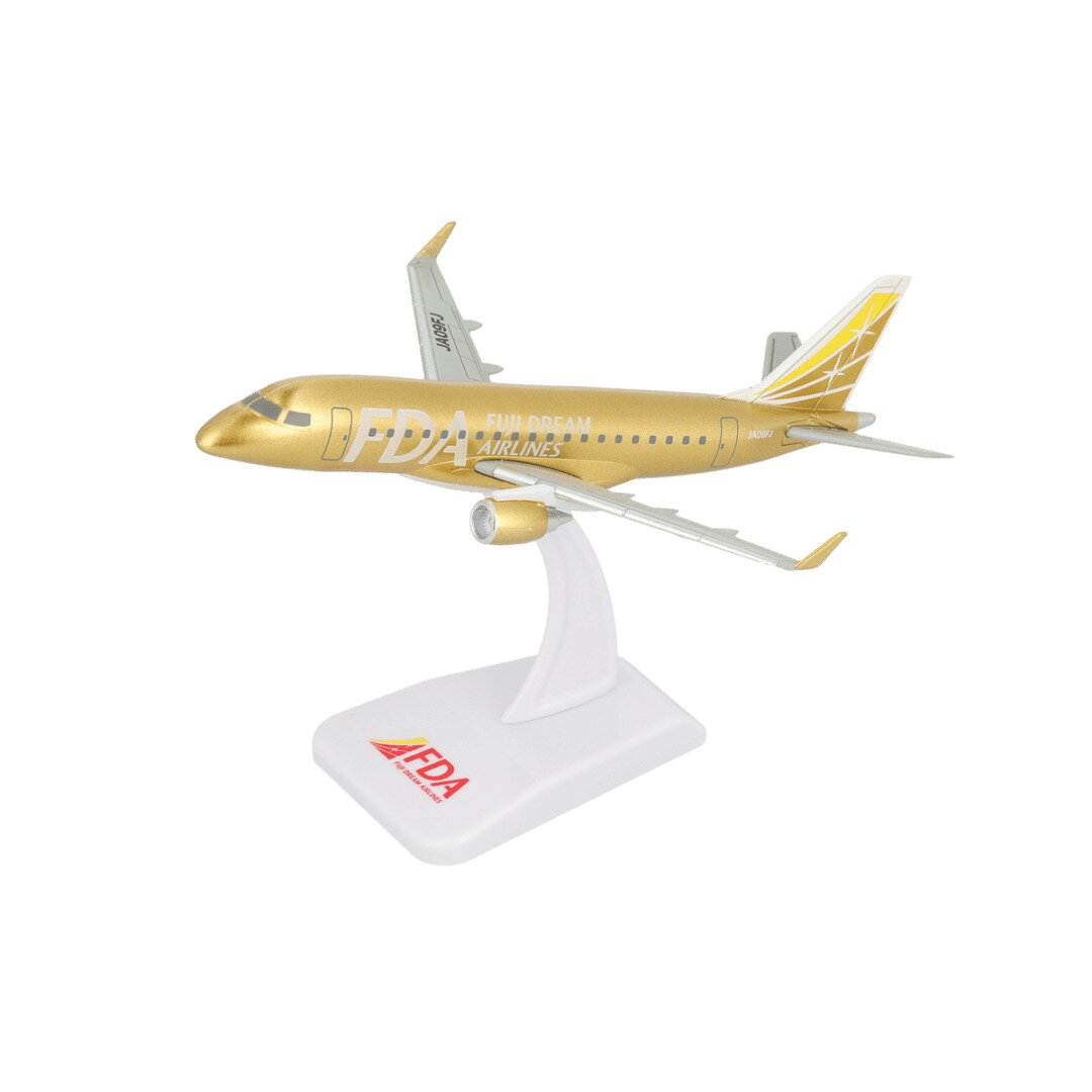 エンブラエル175 フジドリームエアラインズ 金 JA09FJ プラ製完成品ディスプレイスタンドモデル 1/300 [FDA-JA09FJ]フジドリームエアラインズ