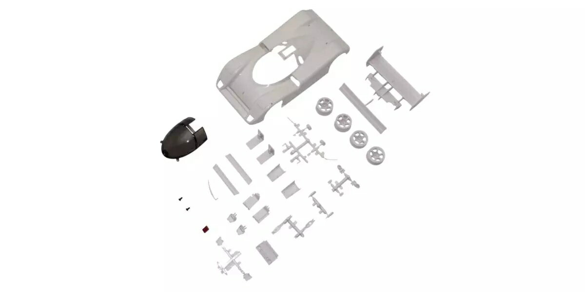 MINI-Z JAGUAR XJR-14 ホワイトボディセット(未塗装/ホイール付) 【MZN239】 (ホビーラジコン オプションパーツ)