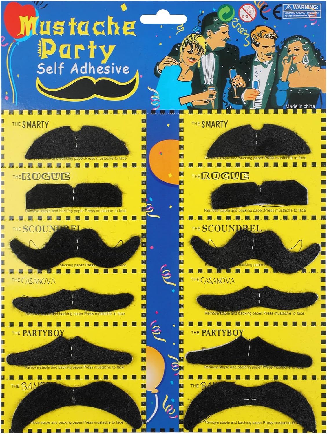 ハロウィン 付け髭 つけひげ 12個 口髭 人工毛 ウィッグ COS コスプレ用 仮装用 ダンス用 小物 パーティー 忘年会 文化祭 ハロウィーン