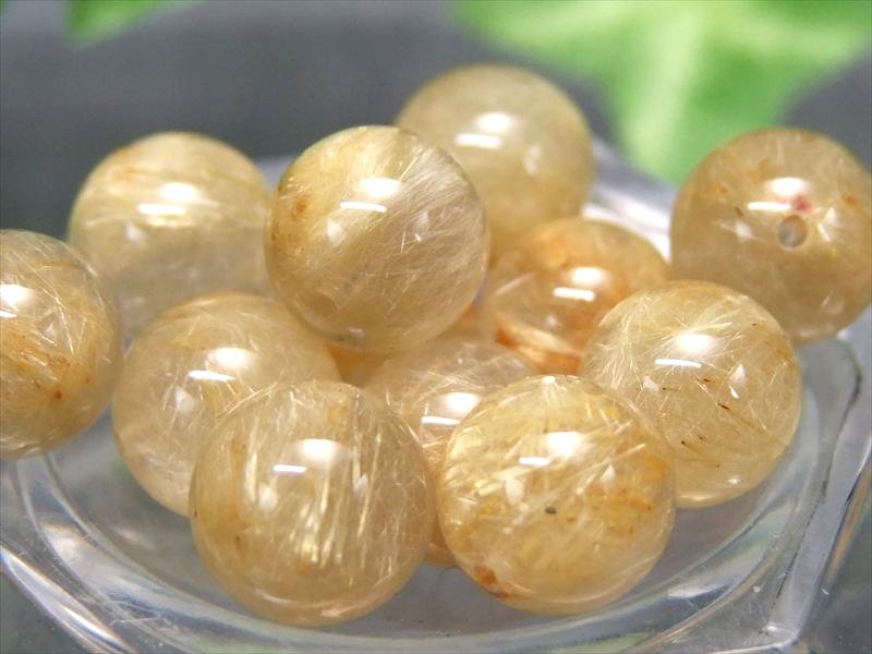 ●ヴィーナス束針【限定21珠】4A+【1粒売り ゴールドルチルクォーツ】9mm-9.5mm バラ珠売り 繊細針 濃密金針水晶 1粒売り ビーズ 天然石【ブラジル産】【tu-p】 パワーストーン 天然石