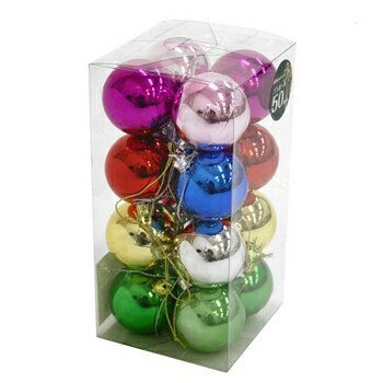 クリスマス ツリー オーナメント プラボールセット カラーアソート 50mm16入 東京ローソク製造 オーナメント クリスマス装飾品 雑貨 ツリー飾り ボールオーナメント