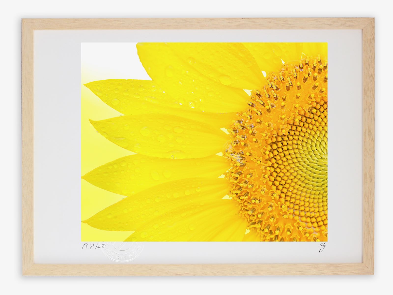 版画 絵画ひまわり01/インテリア 額入り 額装込 風景画 油絵 ポスター アート アートパネル リビング 玄関 プレゼント モダン アートフレーム 飾る おしゃれ 壁掛け 絵