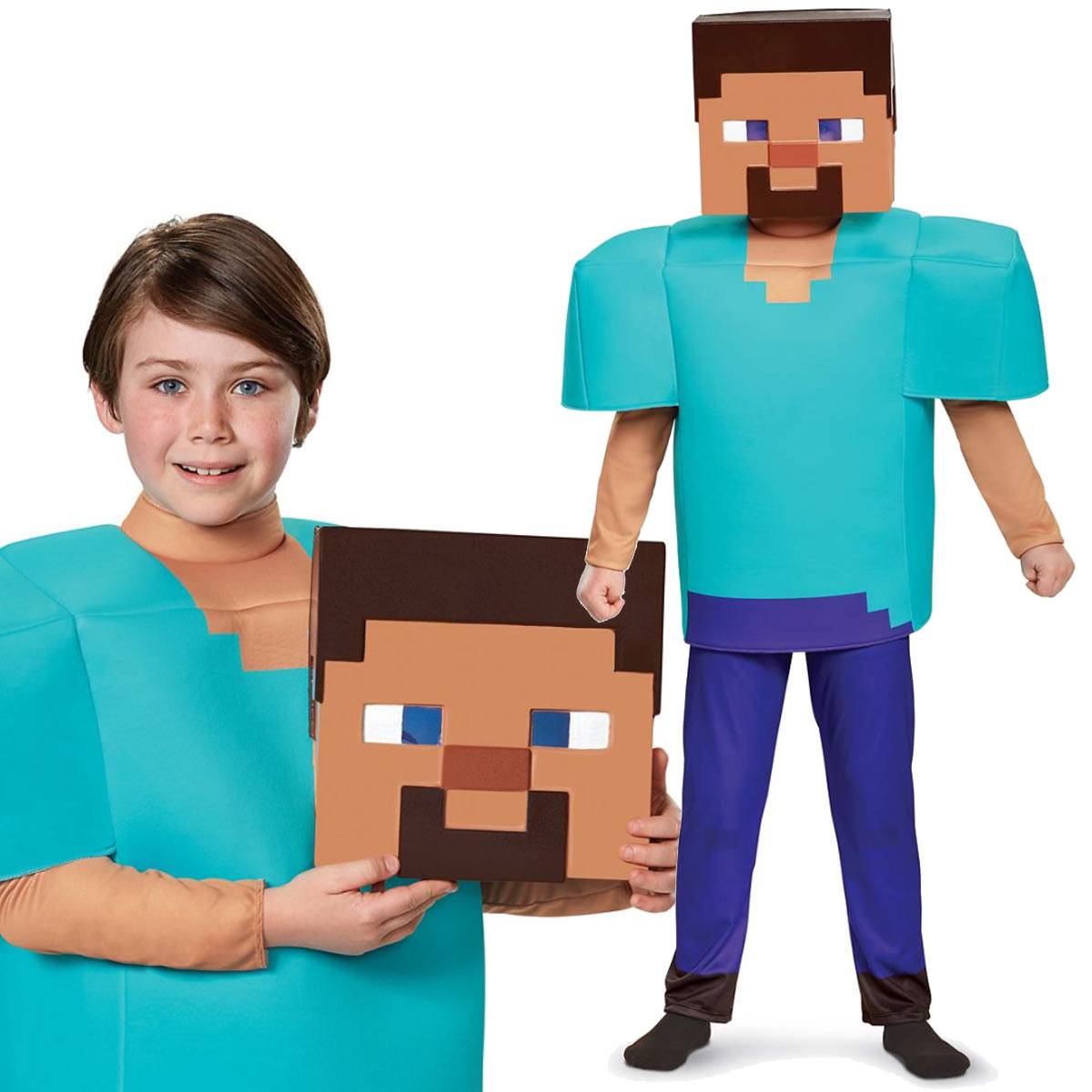 マインクラフト コスチューム スティーブ 子供用 コスプレ ps4 スイッチ スキン forge Minecraft