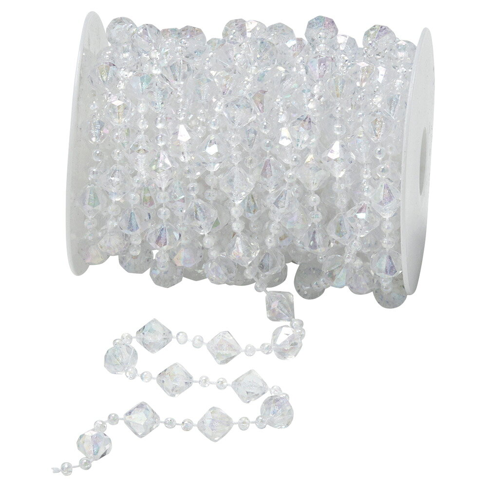 アレンジ資材 ラッピング リボン クリスマス 装飾 ガーランド とりよせ品 オーロラビーズガーランド 誕生日 お祝い ラッピング クラフト ギフト 装飾 アスカ ASCA アスカ商会