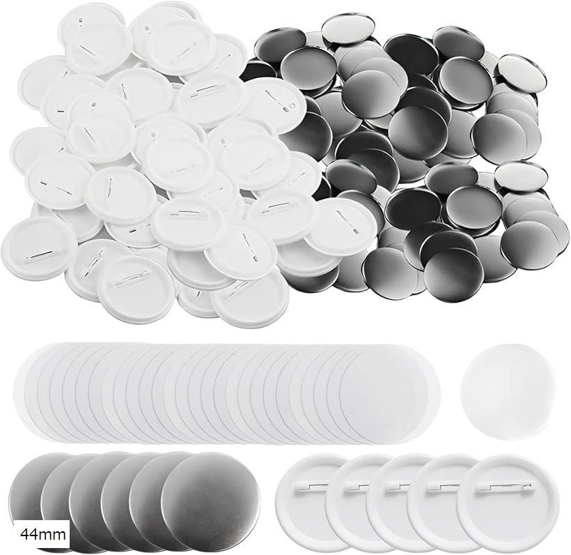 【楽天ランキング1位入賞】缶バッジ ピンバッジ 缶バッチ 素材 パーツ 無地 ブリキ 50個セット 37mm 58mm 25mm 32mm 44mm