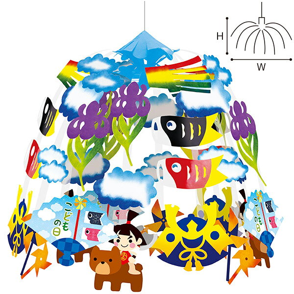 金太郎こいのぼりセンター H60×W60cm 不織布・紙・PVC【1ヶ入】