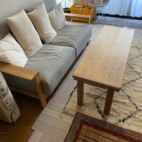 OLD ASHIBA（足場板古材）折れ脚座卓B型（脚が平行に折れるタイプ）幅80cm〜130cm×奥行40cm/46cm/60cm×高さ35cm〈受注生産〉