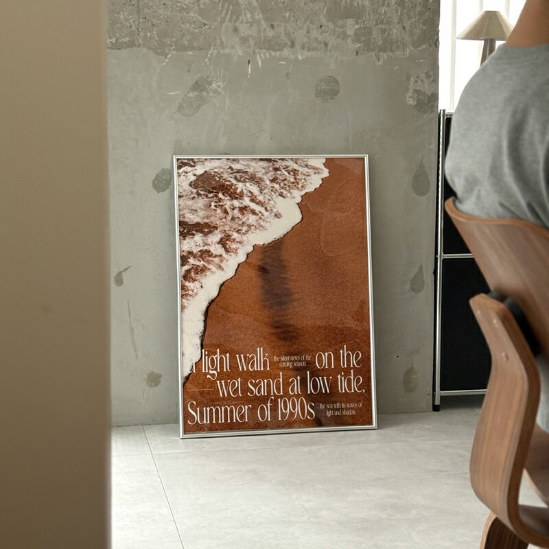 予約販売5月中旬~5月下旬頃発送予定 wet sand シルバーフレーム付き ポスター 70×50cm【ART OF BLACK】