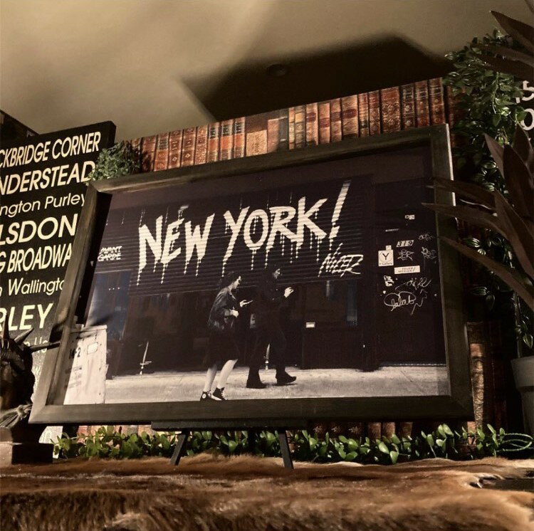 「GRAFFITY NEWYORK ART」キャンバス製アートパネル(額入り) ブルックリンインテリア インダストリアル 男前インテリア アートパネル BROOKLYN ニューヨークアート バスロールサイン GRAFFITY 落書き アメリカンモダン 店舗什器 店舗展示品 DandyLifeSpace
