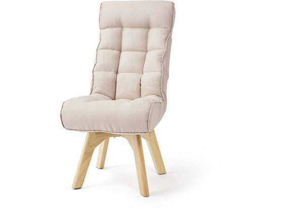 【お取り寄せ】アイリスオーヤマ 回転ファブリックチェア アイボリー FACN-K 肘付き 固定肘タイプ 布張りチェア オフィスチェア オフィス家具