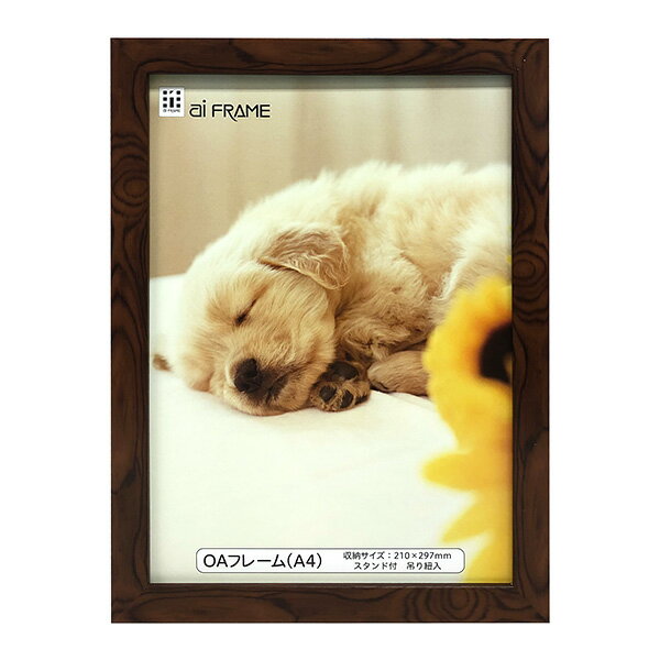 【最大1000円OFFクーポン配布中】イワタ ai FRAME OAフレーム／A4／ブラウン JOA-A4-BR 【写真 フォトフレーム プリントフレーム 写真額 額縁】 #300# #301#【CHI】
