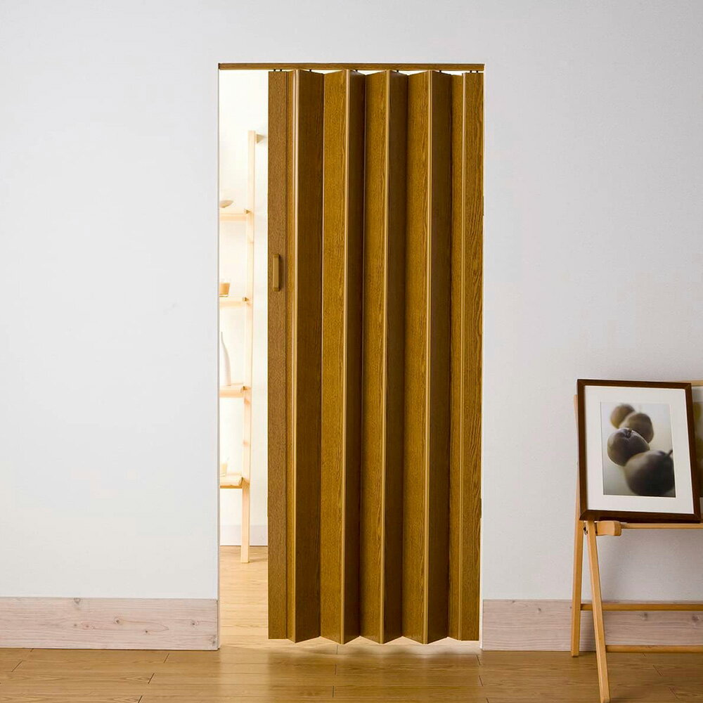 パネルドア アコーディオン ドア 間仕切り パーティション 目隠し パネルカーテン 折りたたみ おしゃれ コルタ L5001 フルネス ライトブラウン メーカー直送