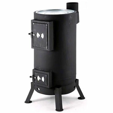 (欠品中・5月中旬頃) 丸型薪ストーブ OS-0675 (ボンベストーブ) 最大薪長500mm サンカ (法人・個人選択)