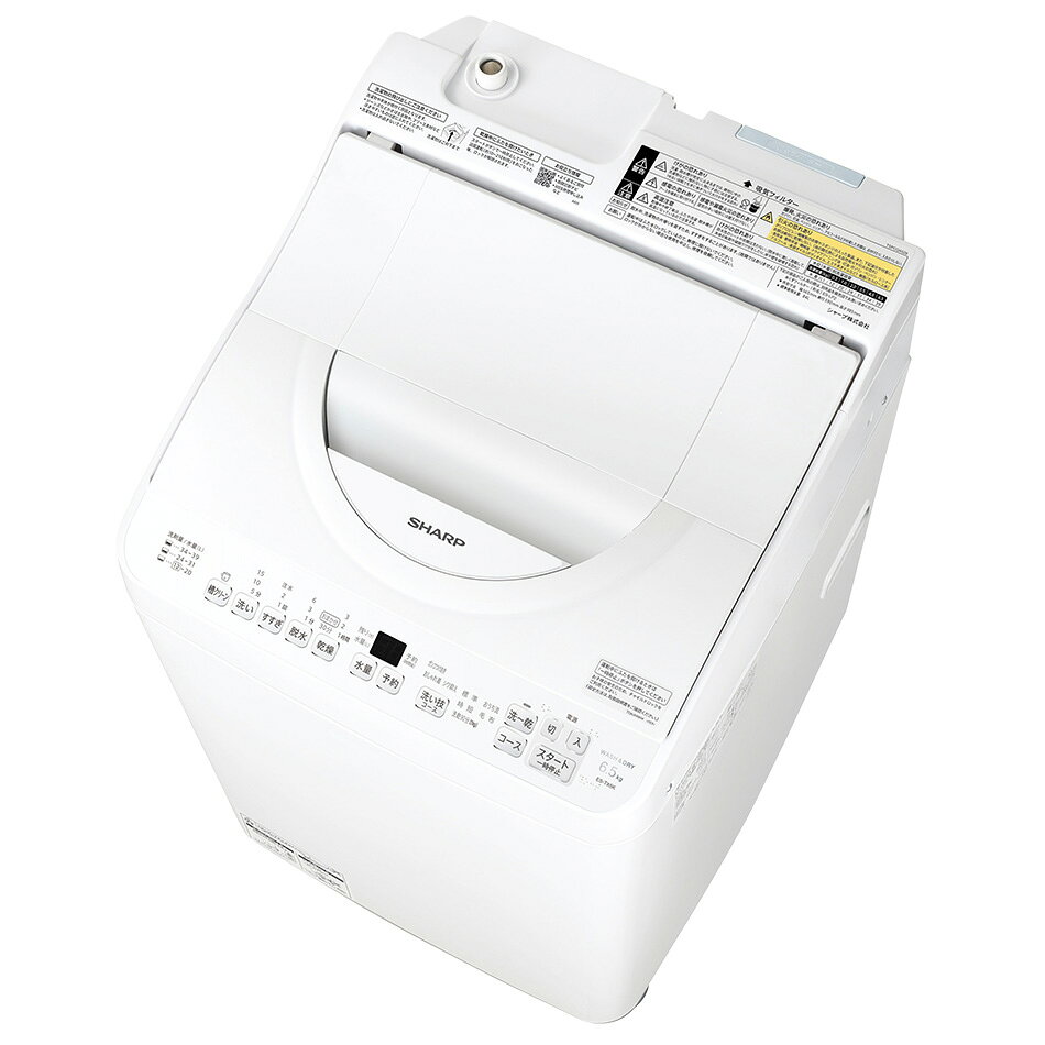 （標準設置料込_Aエリアのみ）シャープ 6.0kg 洗濯乾燥機　ホワイト系 ES-TX6K-W SHARP [ESTX6KW]