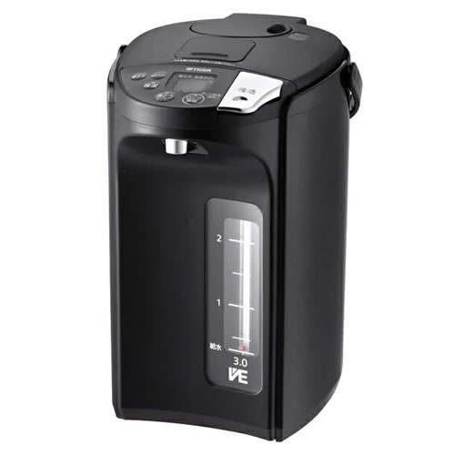 【4/5限定★抽選で2人に1人最大100%ポイントバック！要エントリー】タイガー【キッチン家電】電気ポット 3L 蒸気レスVE電気まほうびん アーバンブラック PIS-G300KE【PIS-G300-KE】