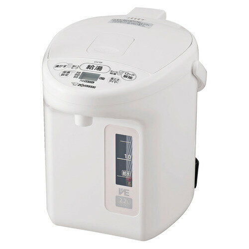 象印マホービン CV-TF22-WA VE電気まほうびん 優湯生 蒸気セーブ機能搭載 2.2L ホワイト