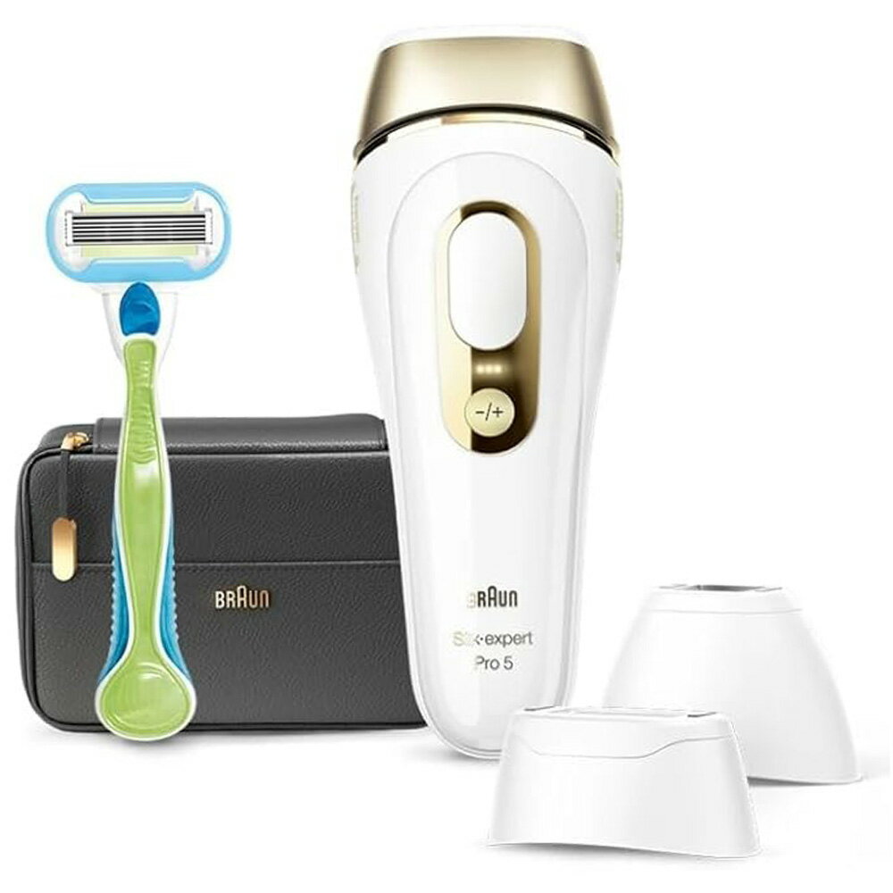 【2025 年間ベストショップ受賞】ブラウン 光脱毛器 シルクエキスパート Pro5 PL-5243 BRAUN 家庭用 光美容器 ムダ毛ケア ボディ用・フェイス用