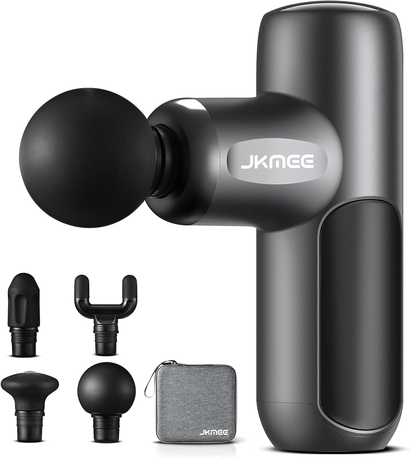 筋膜リリースガン マッサージガン 強力 軽量 静音 MINI 5段階 AIモード 4種類アタッチメント Type-C充電式 大容量バッテリー 持ち運び便利 収納ケース&日本語取扱説明書 ギフト プレゼント最適 一年メーカー保証