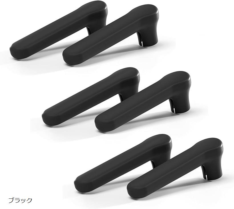 【楽天ランキング1位入賞】ドアノブカバー シリコン製 静電気防止 取り付け簡単 6点セット ブラック