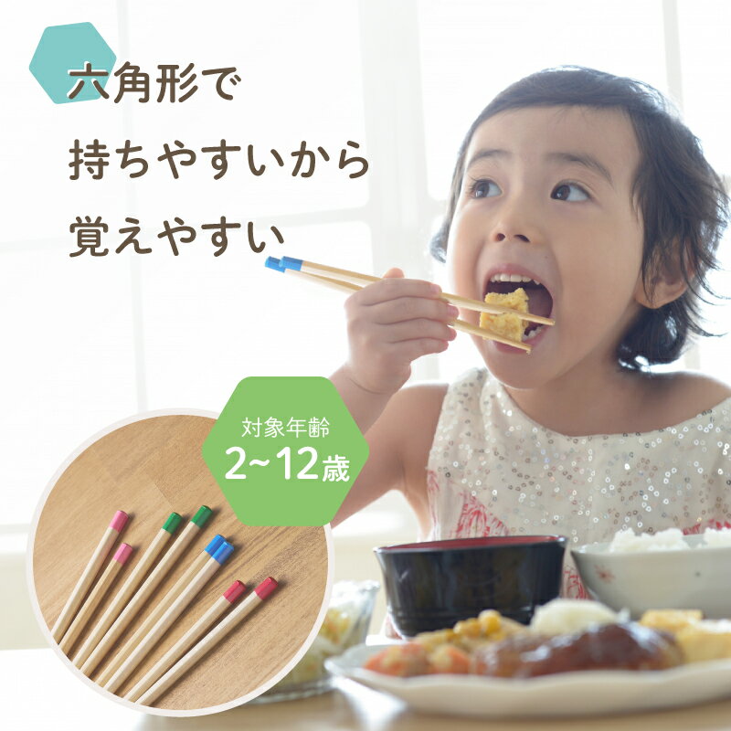 六角知能箸(無地) 持ちやすい 箸 六角箸 こども 子供 せいわ 正規品 日本製 子ども お箸 練習 おけいこ トレーニング デビュー 食事 マナー 知育 入園 入学 準備 お弁当 給食 食洗機対応 滑り止め かわいい 男の子 女の子 ギフト 進級