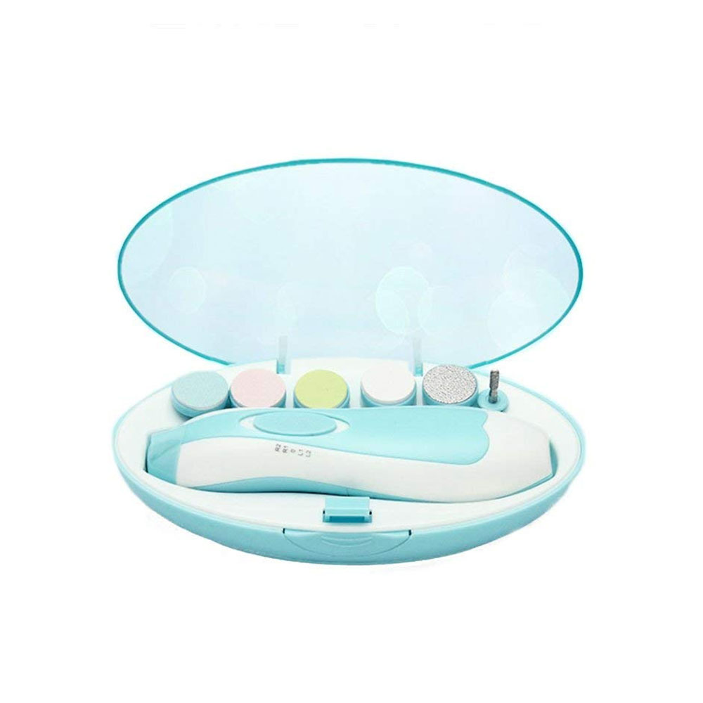 ベビー用電動ネイルケアキット 赤ちゃん用 爪やすりセット 爪切り 爪磨き 大人 子供 ネイル道具 アタッチメント6種類 ケア 甘皮処理 LEDライト付 ◇ALW-MJ-B2【メール便】 | 電動 赤ちゃん ネイルケア ネイルケアセット ネイルケアグッズ 電動爪やすり ベビー 爪やすり
