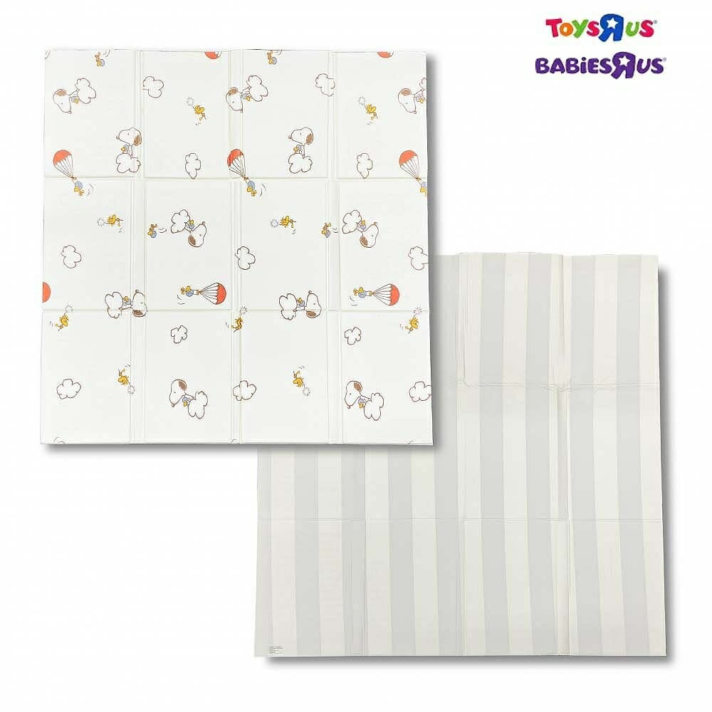 「4/1-6 限定先着 トップバナーにて最大2000円クーポン配布中」オリジナル 折りたためる！ 両面使えるベビーマット スヌーピー 【フロアマット リバーシブル仕様 収納専用ケース付き（150×150×厚さ0.8cm）】ベビーザらス限定