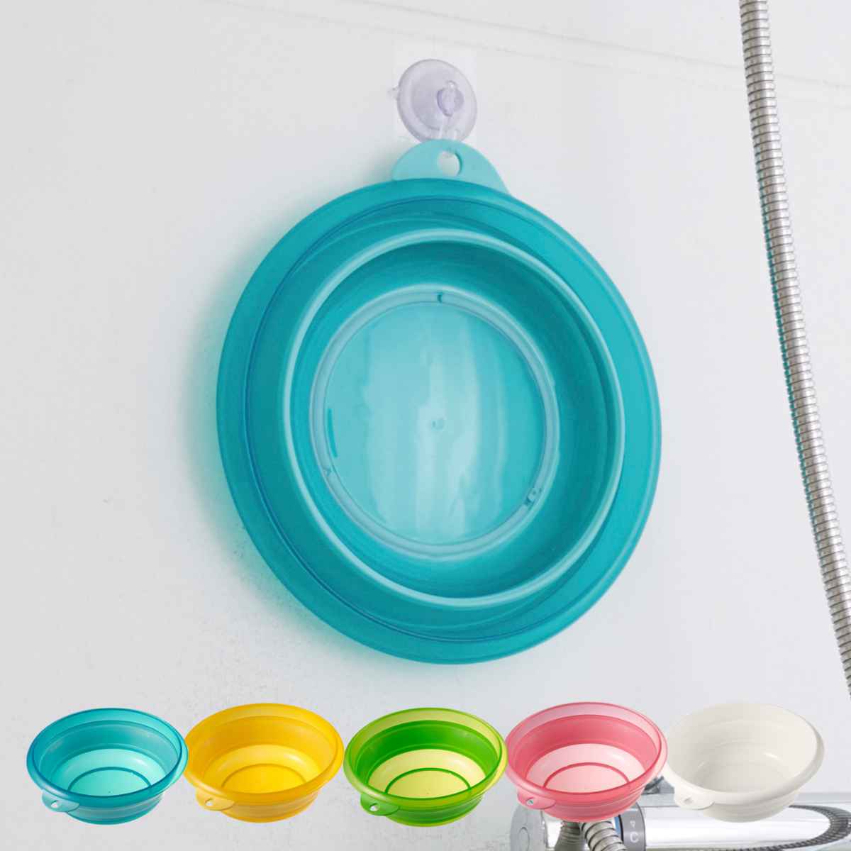 ソフト湯おけ 折りたためる湯桶 洗面器 （ 手おけ 手桶 せんめんき 収納 折りたたみ お風呂 バスグッズ 風呂用品 バス 風呂おけ ）