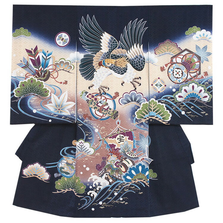 【レンタル】【正絹】男の子レンタル産着 産着レンタル 祝着レンタル 着物レンタル 男の子産着 お宮参り 初着 祝い着 赤ちゃん着物 記念撮影 高級 往復送料無料 3AL2183