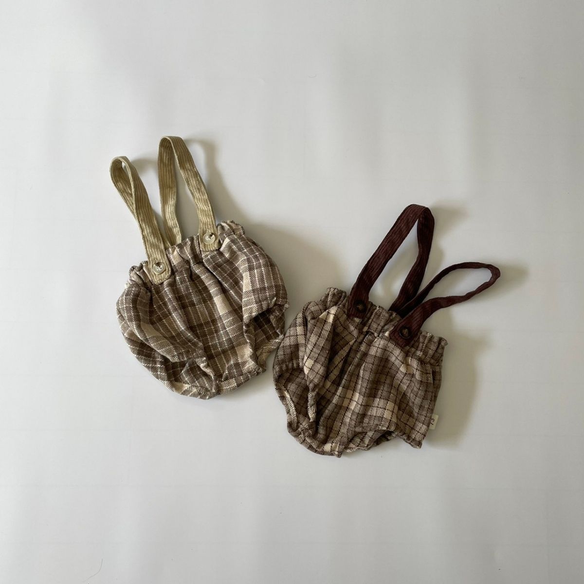 ＼20%OFFセール／ キッズ ベビー 女の子 男の子 サスペンダー チェック ブルマ suspender check bloomer クロス サロペット かぼちゃパンツ 赤ちゃん コットン 可愛い 70cm 80cm 90cm インポート 海外 輸入 子供服 春 夏 秋 冬 オールシーズン 送料無料