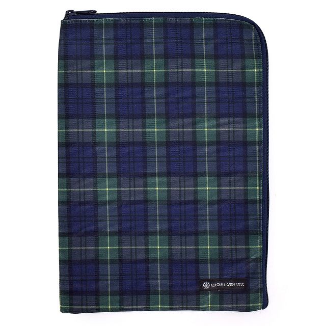 【最大15％OFFクーポンあり】連絡袋 A4 サイズ 撥水 軽量 タータンチェック ダークグリーン 子供用 男の子 連絡帳 袋 連絡帳入れ A4 小学生 小学校