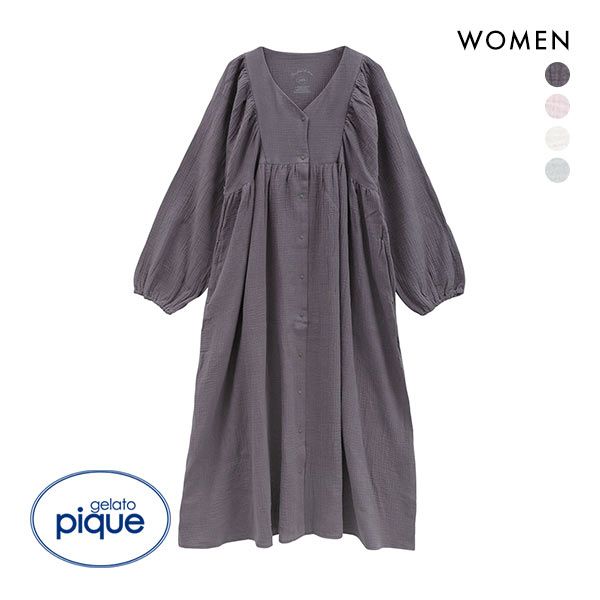 ジェラートピケ gelato pique レディース マタニティガーゼワンピース ジェラピケ パジャマ ルームウェア 全4色