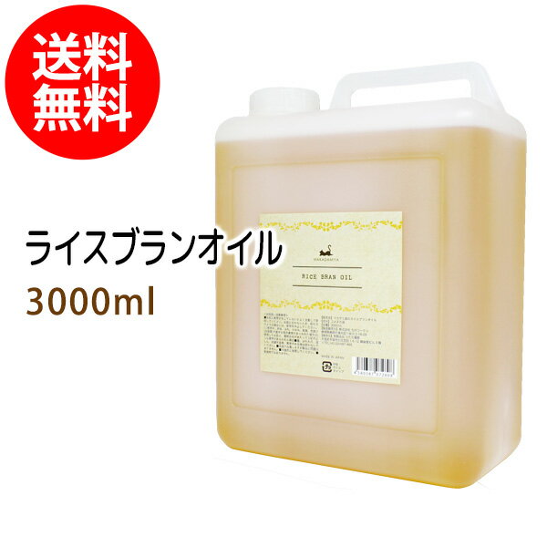 ポイント10倍★送料無料 ライスブランオイル3000ml (米油 米ぬか油 ライスオイル/コック付) 国内産 国内精製 天然由来100%植物性 ボタニカルオイル 大容量・業務用