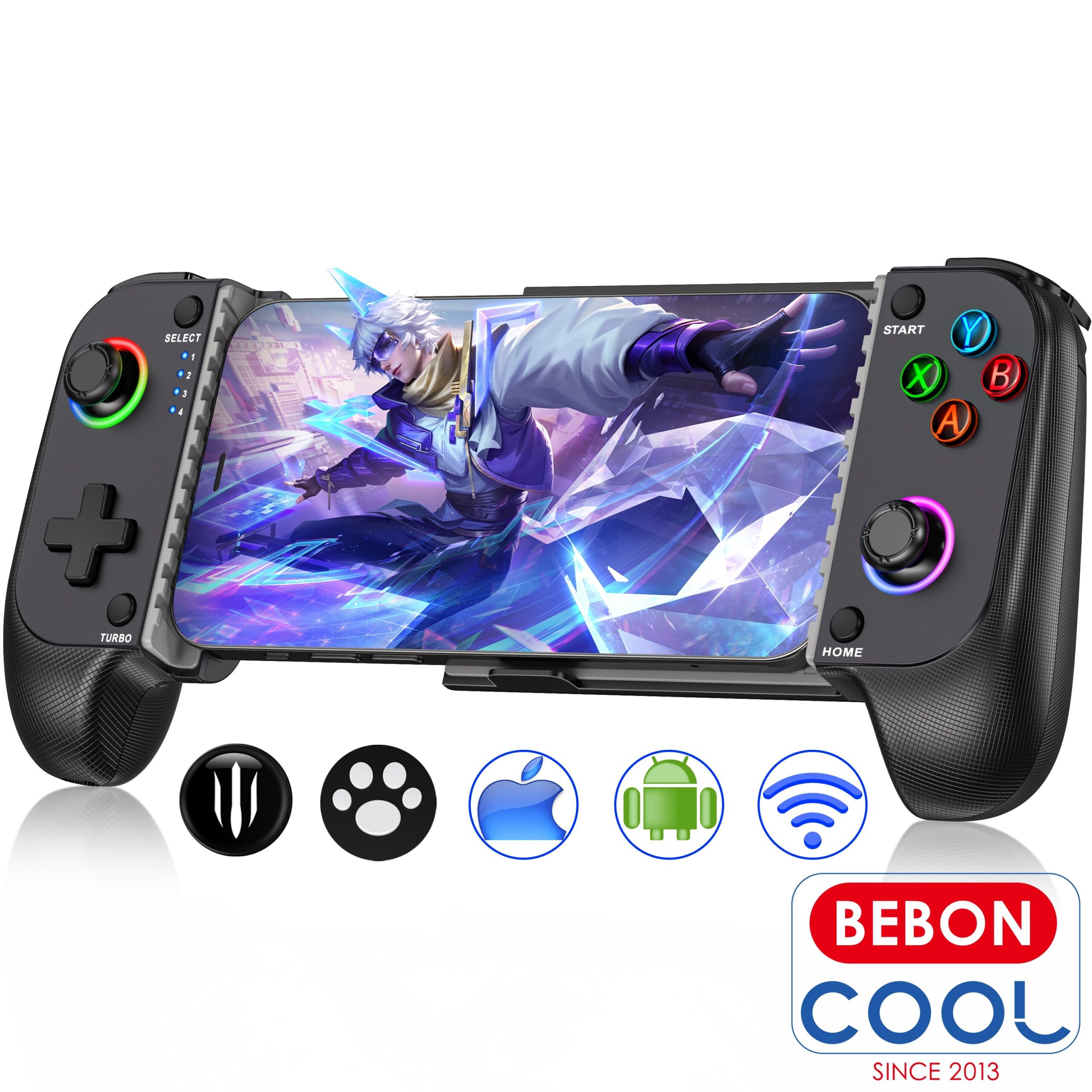 【P7倍＆300円OFF】モバイルゲーミングコントローラー スマホ ゲーム コントローラー iOS/Android両用コントローラー ゲームコントローラー Bluetooth ワイヤレス接続 連射 PS Remote Play/xCloud/Stadia/Apple Arcade/MFiゲームなど対応 低遅延 600mAhバッテリー 一年保証