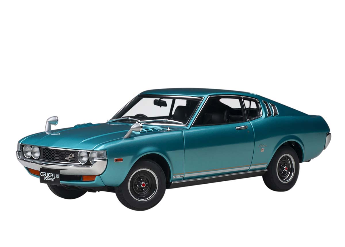 オートアート 1/18 トヨタ セリカ リフトバック 2000GT （RA25） 1973（ターコイズブルー・メタリック）【78767】 ミニカー