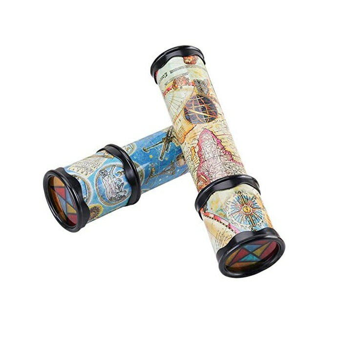 万華鏡 クラシック マジック 子供 おもちゃ ノベルティ ゲーム 工芸品 民芸品 教育おもちゃ 景品 玩具 懐かし玩具 イベント 子ども会 子供会 誕生日会 2本セット（青、イェロ-）